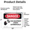 Signmission This Equipment Starts Automatically Danger Sign, Vinyl Decal, 10in W x 7in L, 2PK OS-2PACK-DS-D-710-L-2325 - alternate 2